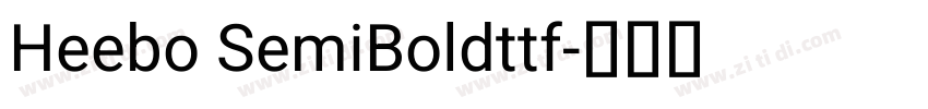 Heebo SemiBoldttf字体转换